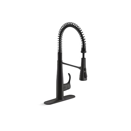 Kohler 0 in Mount, 1 Hole Kitchen Faucet 22033-BL